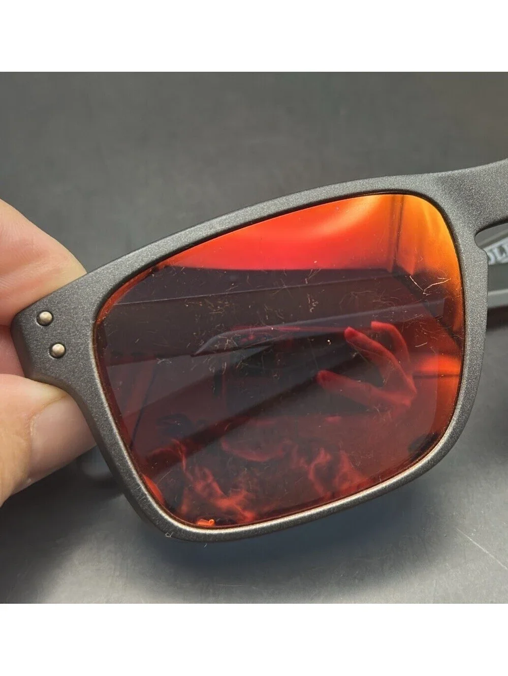 Oakley Holbrook Mix Metal Steel W/Ruby Iridium Lenses